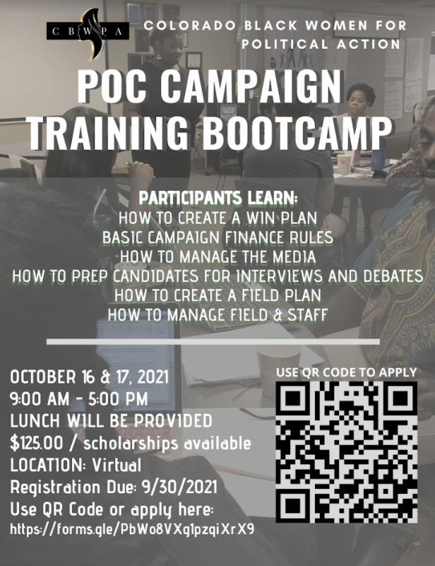 Colorado Black Women For Political Action POC Campaign Training Bootcamp