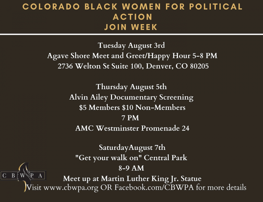 Colorado Black Women Political Action Join Week: "Get your Walk on"